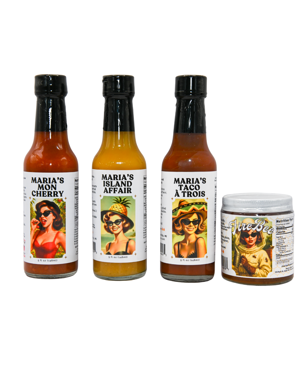 Maria's Sauce Co Flirty and Sweet 5 oz bottle - 4 pack