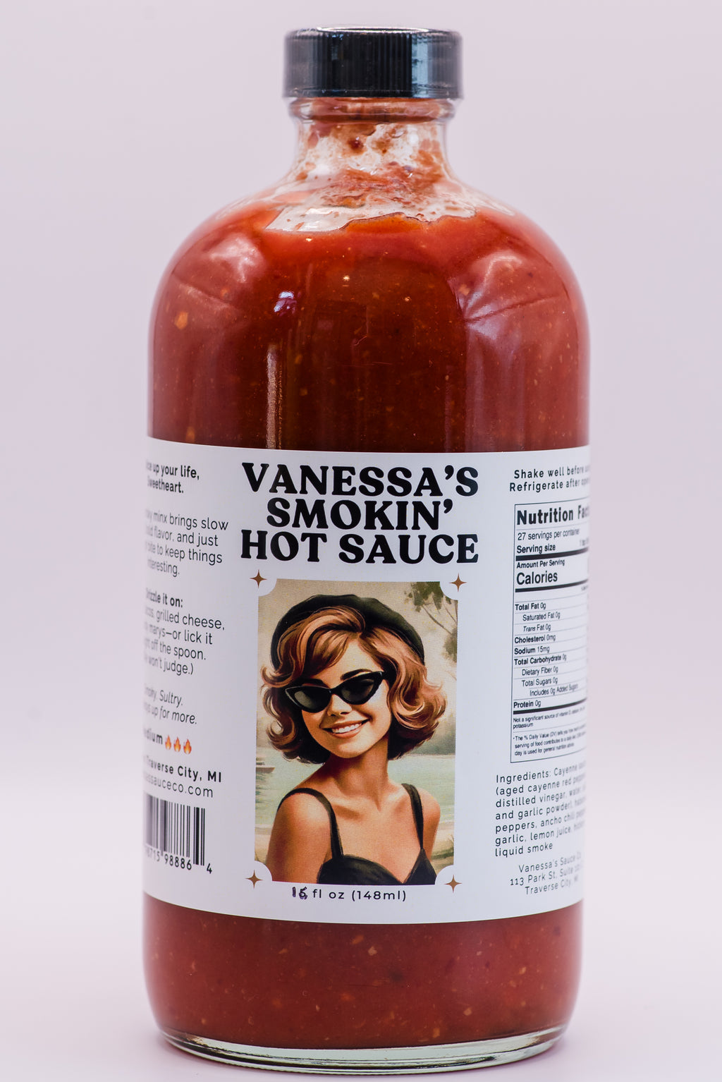 16 oz bottle Smokin Hot Sauce