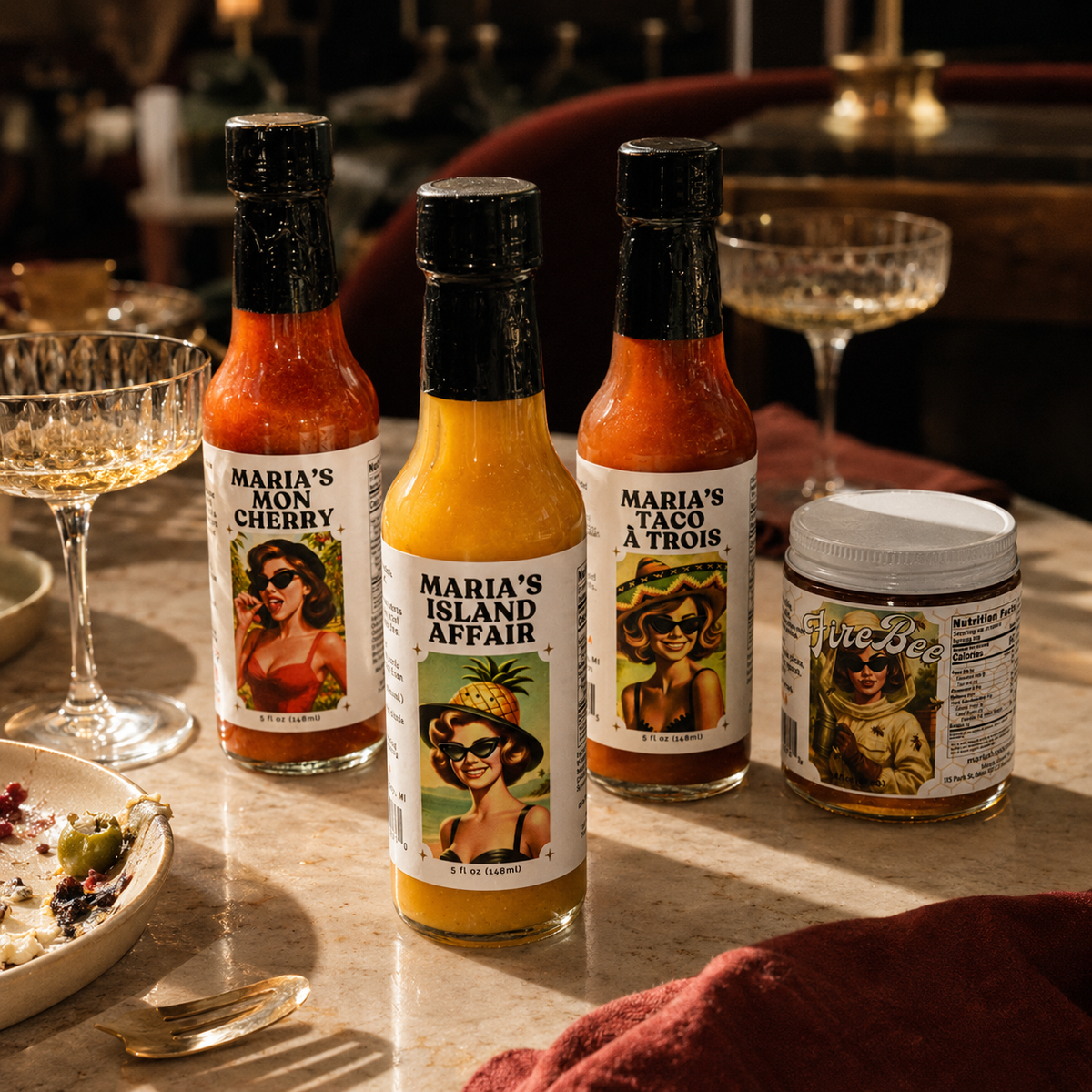 Maria's Sauce Co Flirty and Sweet 5 oz bottle - 4 pack
