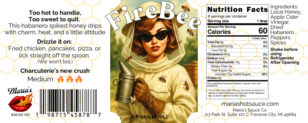 FireBee Spicy Honey - Artisan Hot Honey with Chili Heat | Small Batch Craft Honey